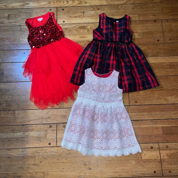 Genuine Kids by OshKosh Lace Eyelet Embroidered Christmas Holiday Dress - Sz 5T - Picture 14 of 14